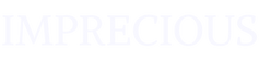Imprecious logo in white text on a transparent background